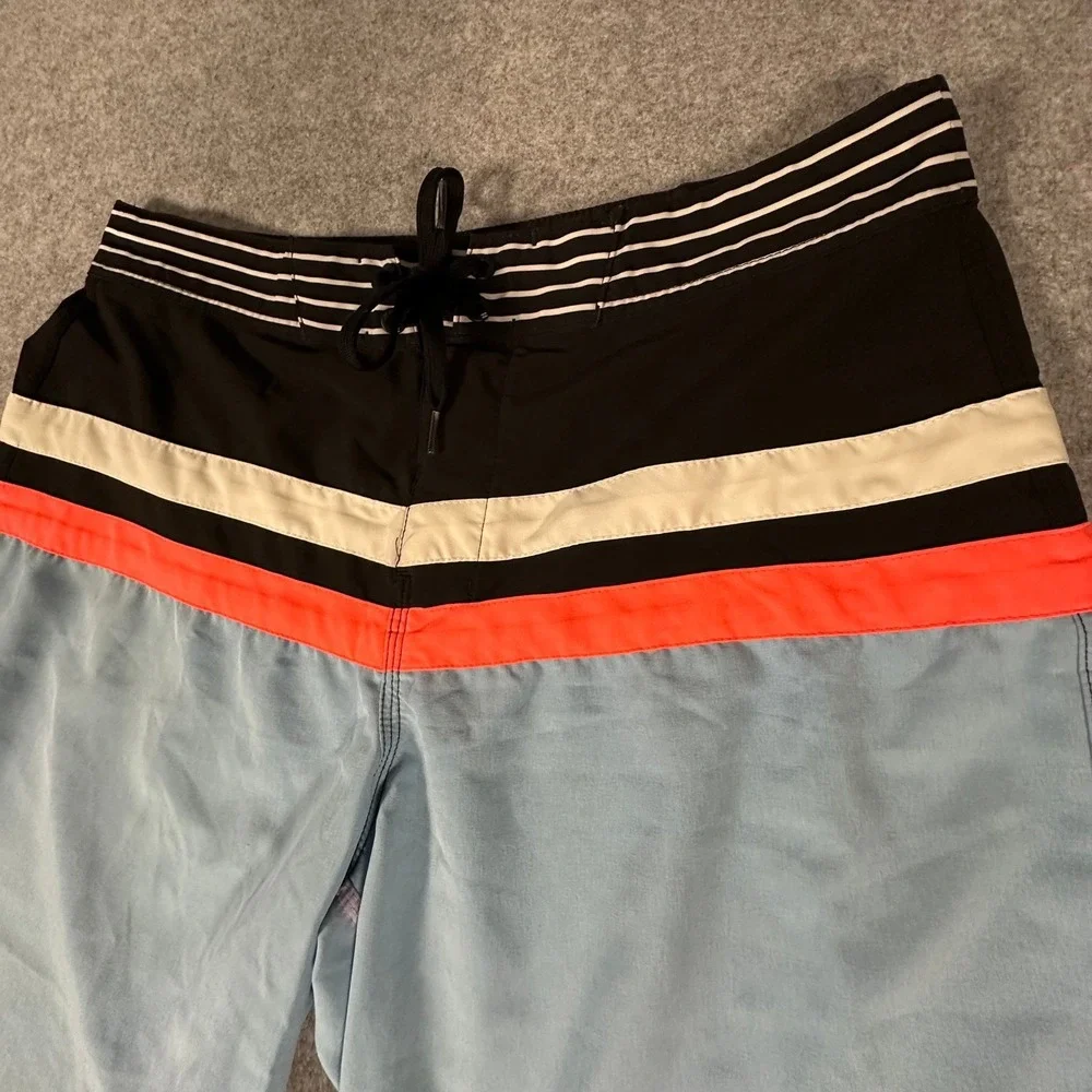 Billabong Board Shorts Mens Size 34 Blue Striped Platinum X PX2 Jack Freestone